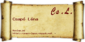 Csapó Léna névjegykártya